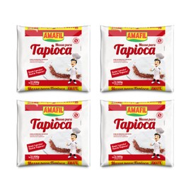 Tapioca Flour Hydrated Gluten Free 17.6 oz ( Pack of 4 ) Massa Para Tapioca - Amafil