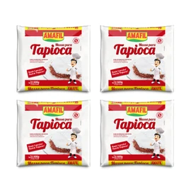 Tapioca Flour Hydrated Gluten Free 17.6 oz ( Pack of 4 ) Massa Para Tapioca - Amafil