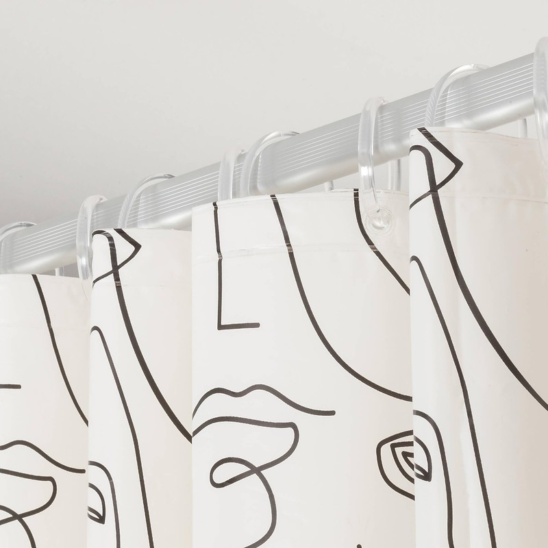 Sealskin Mind Shower curtain 180x200 cm PEVA Black / White