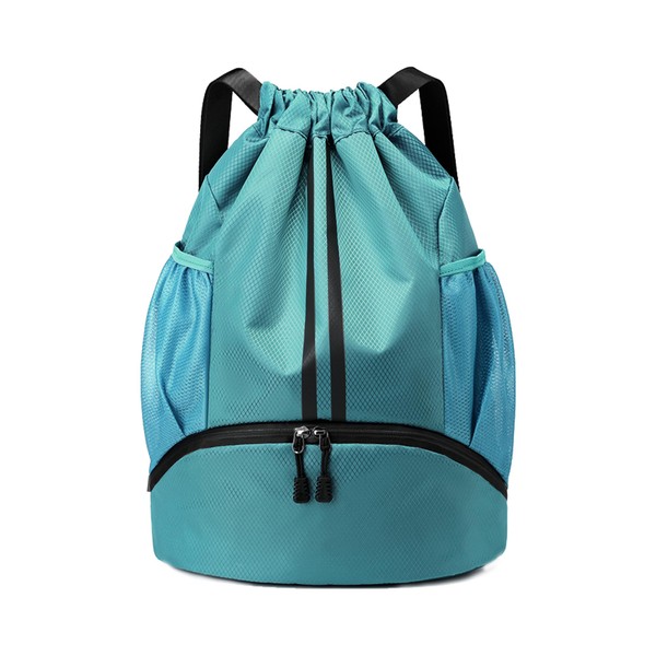 JELUTAR Drawstring Backpack Gym Bag with Shoes Compartment for Soccer,