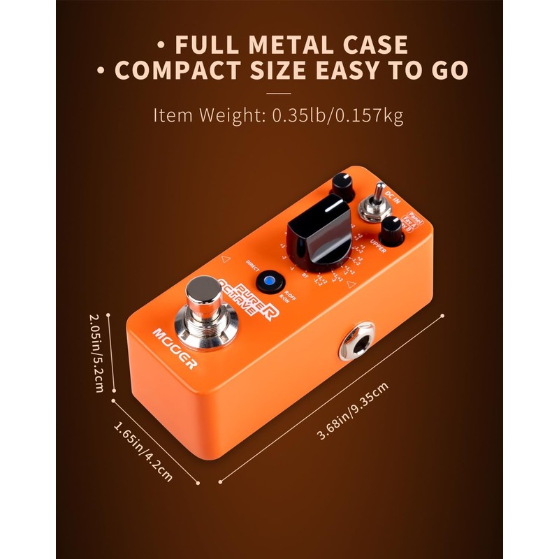 MOOER Micro Seires Overdrive, Boost, Delay, Noise Gate, Flanger (Purer