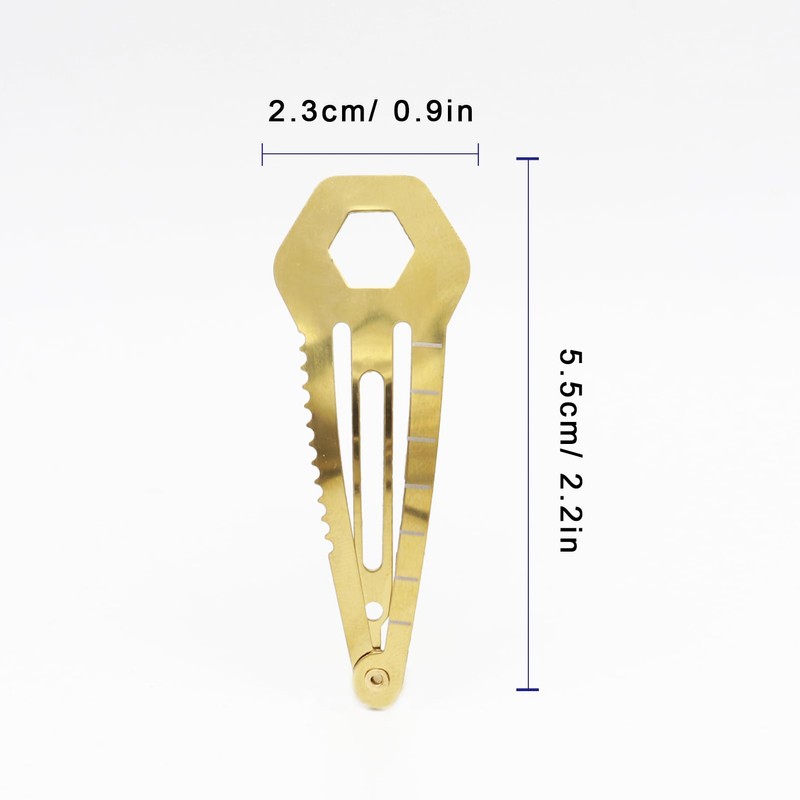 Haxtec 3 Pack Multi Tool Tactical Hair Clips Multi-Functional EDC