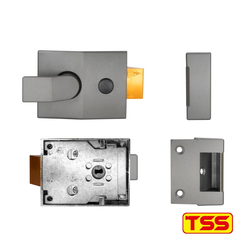 TSS Standard Non-Deadlocking Nightlatch, 60mm Backset, Complete with Rim Cylinder