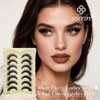 Pestañas postizas cortas y esponjosas de visón estilo ojo de gato de 16 mm, cortas, dramáticas, gruesas, completas, estilo ojo de gato, tiras 3D, rizo C, pestañas postizas de 15 mm, paquete de
