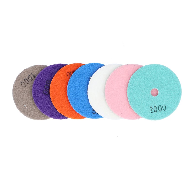 7Pcs Diamond Polishing Pads Wet Dry Polish Kit Grit 1Pc