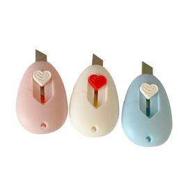 HLLMX 3 PCS Mini Retractable Utility Knife Box Cutter Letter Opener Retractable Letter Opener for Envelope, Package, Paper Cut, Safe Mail Opener （3 Color）