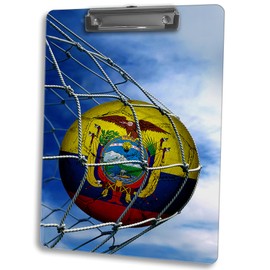 Vibrant Double-Sided Dry Erase Clipboard for Coaches, Teachers, and More - Flag of Ecuador (Ecuadorian) - Soccer Design