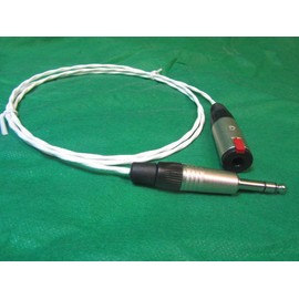 DC Pro Custom cable 4 Ft SILVER PLATED 6.35 MM 1/4" SILVER AUDIOPHILE HEADPHONE EXTENSION CABLE.