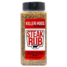 Killer Hogs Steak Rub | Championship BBQ and Grill Seasoning for Beef, Steak, Burgers, and Chops | Salt, Pepper, Herbs, and Spices | 16.2 Ounces