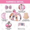 GAMUDA Small Dog Harness Collar and Leash Set, Step in