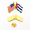6/ Pack -American Cuban Friendship Flag Pins Bulk -1.4” Metal