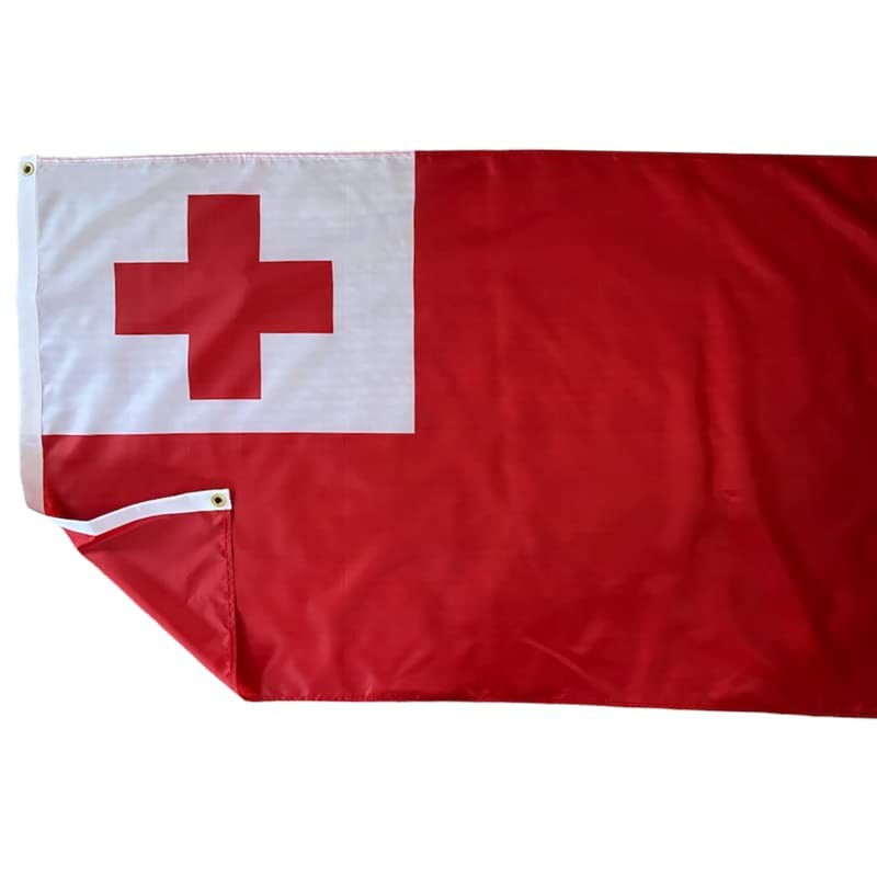 AIMALL 90 X 150CM Tongan Flag Large Puleʻanga Fakatuʻi ʻO