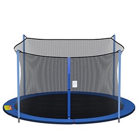 Cliselda Trampoline Replacement Safety Enclosure Net for 14ft 6 Pole Round Frame Trampolines ,Breathable and Weather-Resistant, with Adjustable Straps(Net Only,Poles not Included)