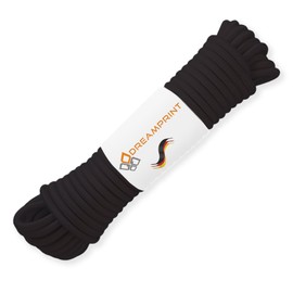 Dreamprint Expander Rope, 20 m, Black, 6 mm Diameter, Rubber Rope, Tarpaulin Rope, Elastic Rope for Indoor and Outdoor Use, Weatherproof and Tear-Resistant, Ideal for Load Securing, Tarpaulin