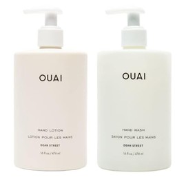 OUAI Set De Jabón Y Loción De Manos, Aroma Dean Street - Hidrata Y Exfolia Con El Uso Diario - Elaborado Con Ésteres De Jojoba, Aceites De Aguacate Y Rosa Mosqueta (16 Onzas Líquidas Cada Uno)