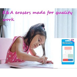 E&A Distribution Limited E&A 5 pack erasers (PINK,WHITE,GREEN,RED-BLUE) great quality for paper use