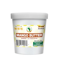 Mantequilla de mango cruda auténtica | Mantequilla | Para rostro, cuerpo y manos | Sin refinar | 100% pura | Orgánica