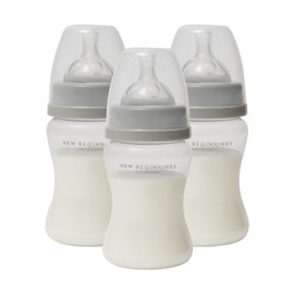 New Beginnings BPA-Free Baby Feeding Bottle, 180ml, 3-Pack