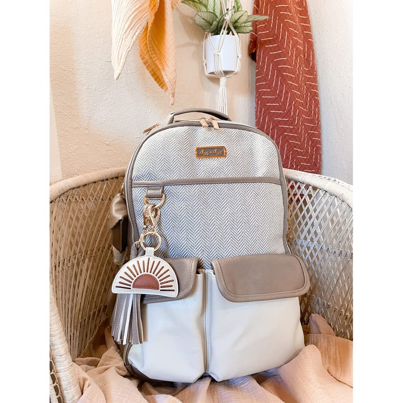 Itzy Ritzy Puffy Diaper Bag Charm, Purse Charm and Keychain;