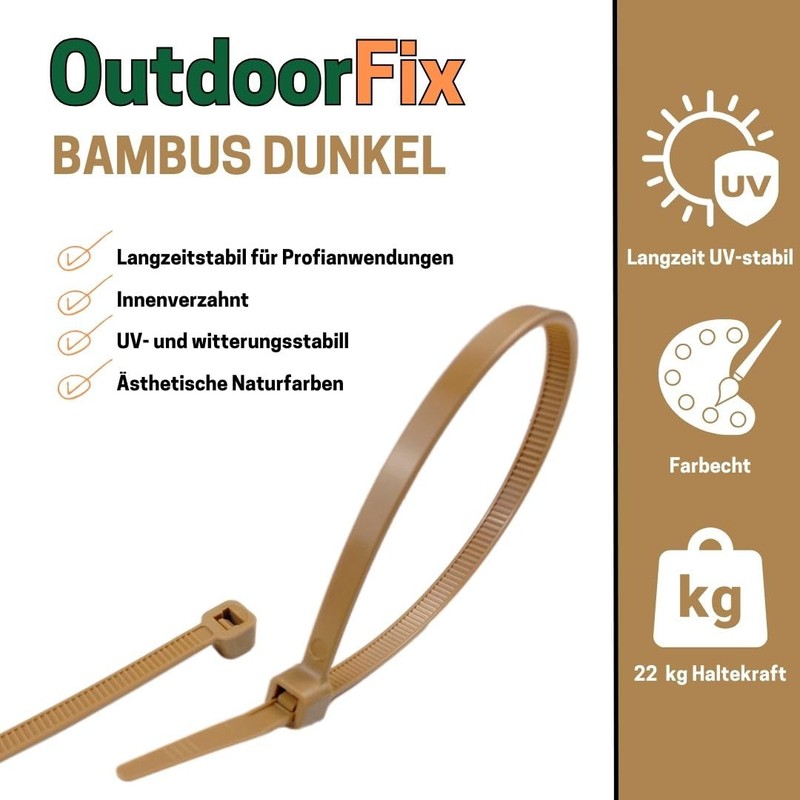 OutdoorFix Cable Ties 200 x 4.6 mm, Pack of 50