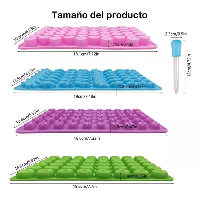 Generic Moldes De Silicona Candy Y Bandejas Para Cubitos De