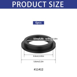 DAZZTIME Pool O-Rings Replacement Part for Intex, Pack of 6 Pool Rubber Sealing Rings Washers, Pool O-Ring Sealing Rings, for Intex Sand Filter Pumps Replacement Parts 26323CA, 26323EH, 26331CA