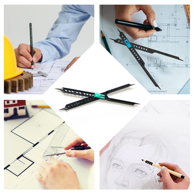 Proportional Dividers Drawing Measurement Caliper Tools Multifunctional Compass Ruler for