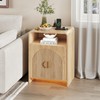 Nightstand with Charging Station and LED Lights, Night Stands with