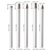 5pcs Rotary Tool Carbide Burr Set 150mm Double Grain Long