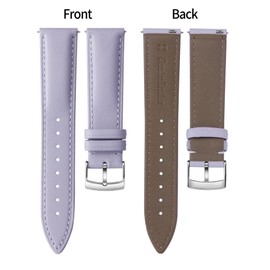 BINLUN Leather Watch Bands Quick Release Premium Calfskin Replacement Watch Strap Multicolors Watchbands for Men Women(18mm,Light Purple)