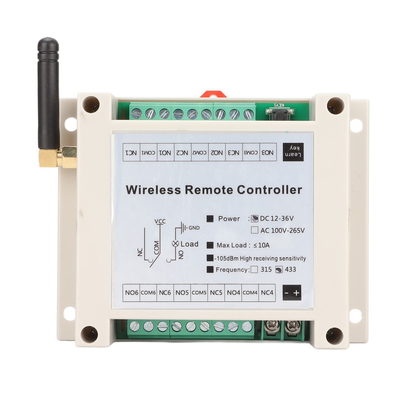 Remote Control Switch Multifunctional 6CH 433Mhz Remote Control Relay for