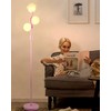 Lightdot 65IN Dimmable Pink Floor Lamp for Living Room, Mid