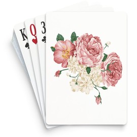 CafePress Pink Roses Flower Standard Size Playing Cards