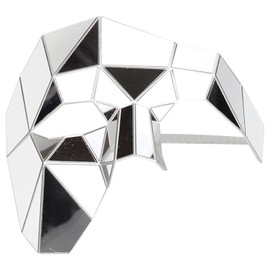 Trendy Apparel Shop Mirror Phantom Half Mask Costume Accessory - Silver