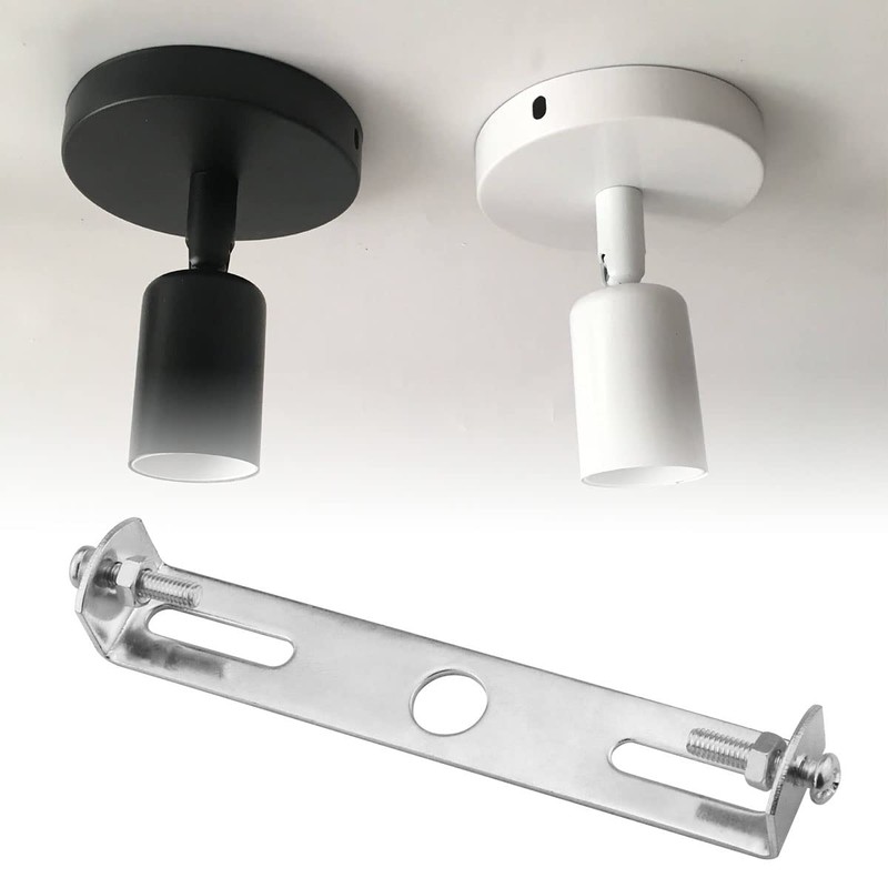 DGHAOP 4 Sets Ceiling Light Plate 4.1" Galvanized Metal Pendant