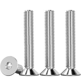 Drenky Pack of 25 M6 x 35 mm Countersunk Screws Stainless Steel V2A VA A2 Countersunk Screws with Hexagon Socket DIN 7991 / ISO 10642 Thread Screws Rustproof Silver Screws Metric Standard Thread