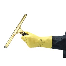 Ansell AlphaTec 87-086 Multi-Purpose Latex Gloves, Chemical Protection, Food Safe, Reusable Rubber Gloves, Home Cleaning, Household, Cooking, Yellow, Size S (12 Pairs)