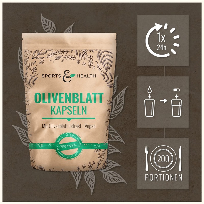 Olive Leaf Extract Capsules - 200 Olive Leaf Extract Capsules