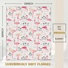 Flamingos Blanket,Pink Soft Lightweight Throw Blanket for Sofa Couch Bed
