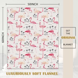 Flamingos Blanket,Pink Soft Lightweight Throw Blanket for Sofa Couch Bed Room 50x60 inch