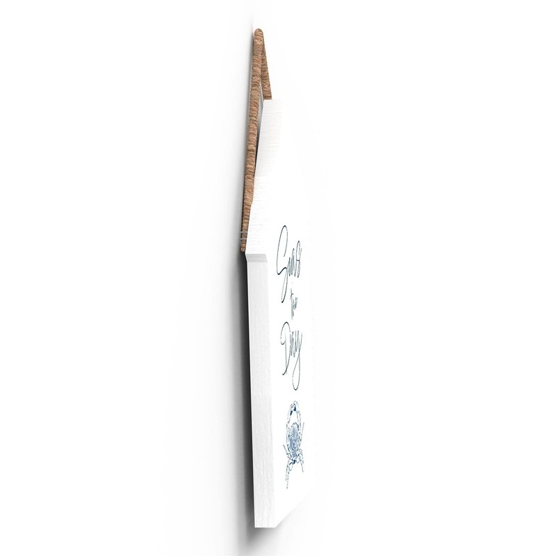 Global Designs Seas The Day Coastal Blue Nautical Sign Wooden