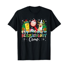 Dermatology Crew Santa Hat Dermatologist Funny Christmas T-Shirt