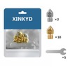 12pcs 3d Printer Nozzle, Brass + Stainless Steel, 0.4mm Printer
