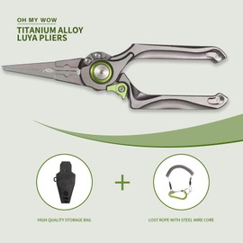 Fishing Pliers，Split Ring Pliers For Saltwater Fishing Hook Remover Cutter Tool - Stainless Steel aluminum Gray Titanium Fish Plier