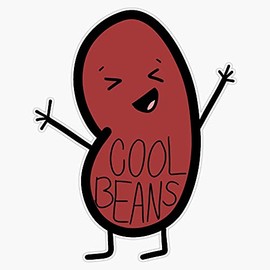Magnet Cool Beans Kidney Bean Magnet Bumper Sticker Car Magnet Flexible Reuseable Magnetic Vinyl 5"