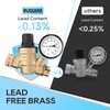 RVGUARD RV Water Pressure Regulator Valve, Brass Lead-Free Adjustable Water