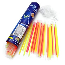 China Trading Pack of 100 Glow Sticks Glow Bracelet and Light Necklace 5 Colours Party Set