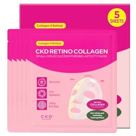Mascarilla facial de colágeno y retinol CKD (5 unidades) Mascarilla de hidrogel para tensar, reafirmar e hidratar los poros. Todo tipo de piel....    