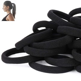 Ondaring Elastic Hair Bands, 50 Pcs Hair Ties Hair Bobbles Ponytail Holder Headbands, 8 mm Soft Seamless Hairbands, No Metal Hair Bobbles Elastic Hair Bands for Women Men Girls Kids