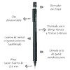 Lapicero Profesional Graphgear de Pentel Cuerpo Negro/Plata 0.5 mm-PG1005